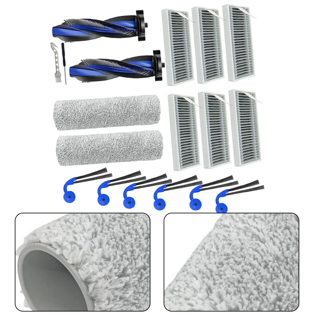 

Accessories Kit for ECOVACS For DEEBOT X12 X12 Pro For Cyclone Vacuum Cleaners 2 Main Brushes 6 Side Brushes 6 Filters