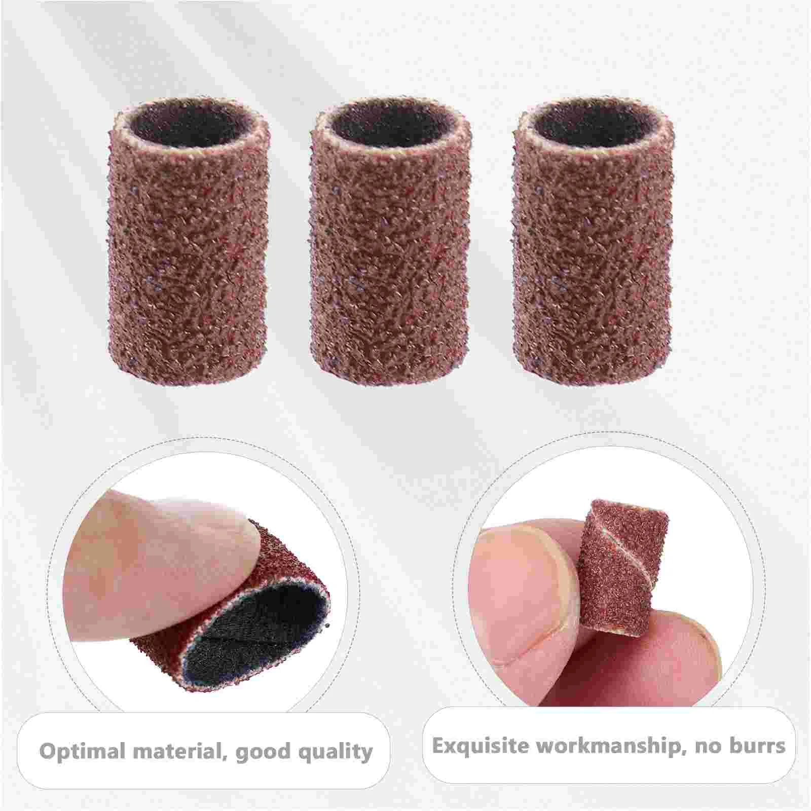 300pcs Sanding Bands Nail Drill Sanding Ring Grinding Polisher Essential Supplies Sand Circle Manicure Tool (100pcs 80# + 100pcs