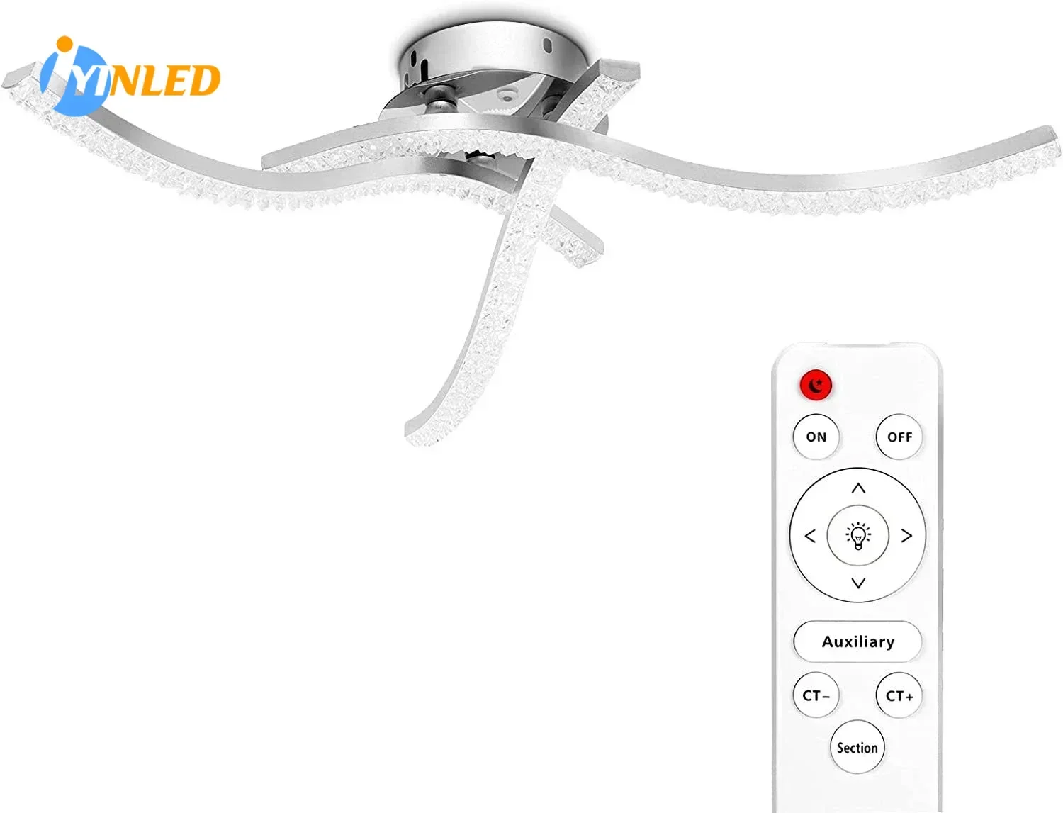 Indoor Lighting Home Decor Ceiling Lamp Modern 18W Led Ceiling Lights Tricolor with Remote Control for Living Room Bedroom Study