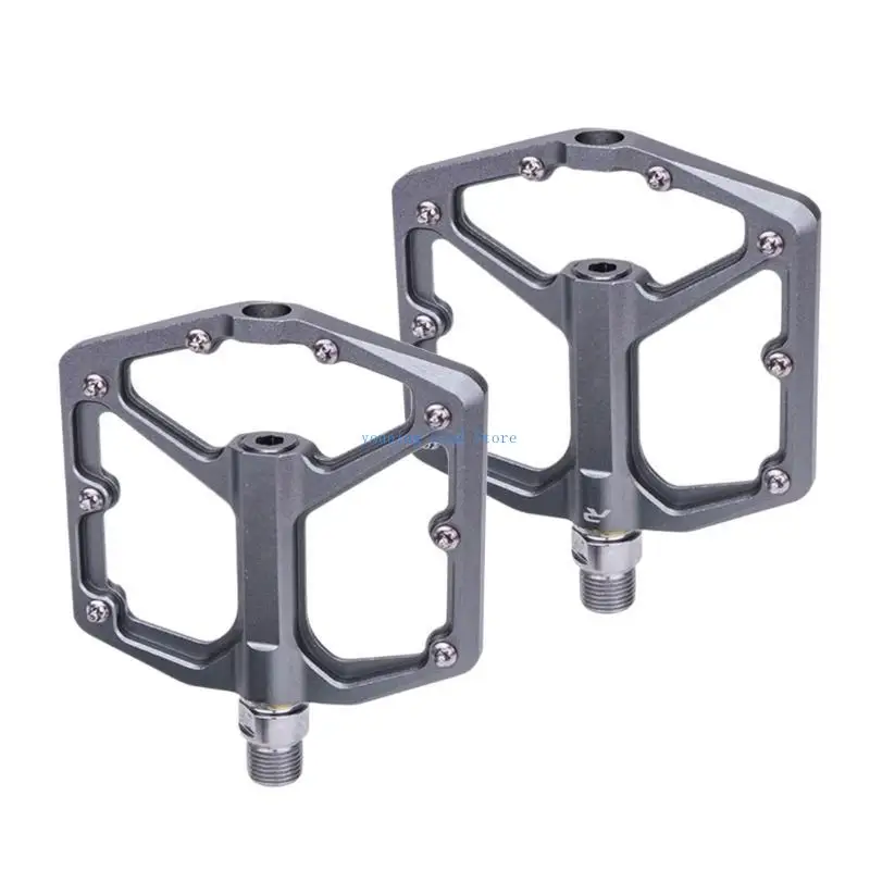 

N58B Nonslip Road Bicycles Pedals Aluminum Alloy Pedals Mountain Bicycles Pedals Smooth Bearings Wide Flat Cycling Pedals