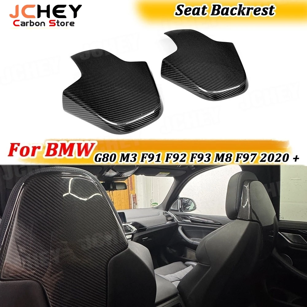 

JCHEY Dry Carbon Car Interior Seat Back Covers Trims for BMW G80 M3 F91 F92 F93 M8 F97 X3M F98 X4M 2020 + Fiber glass