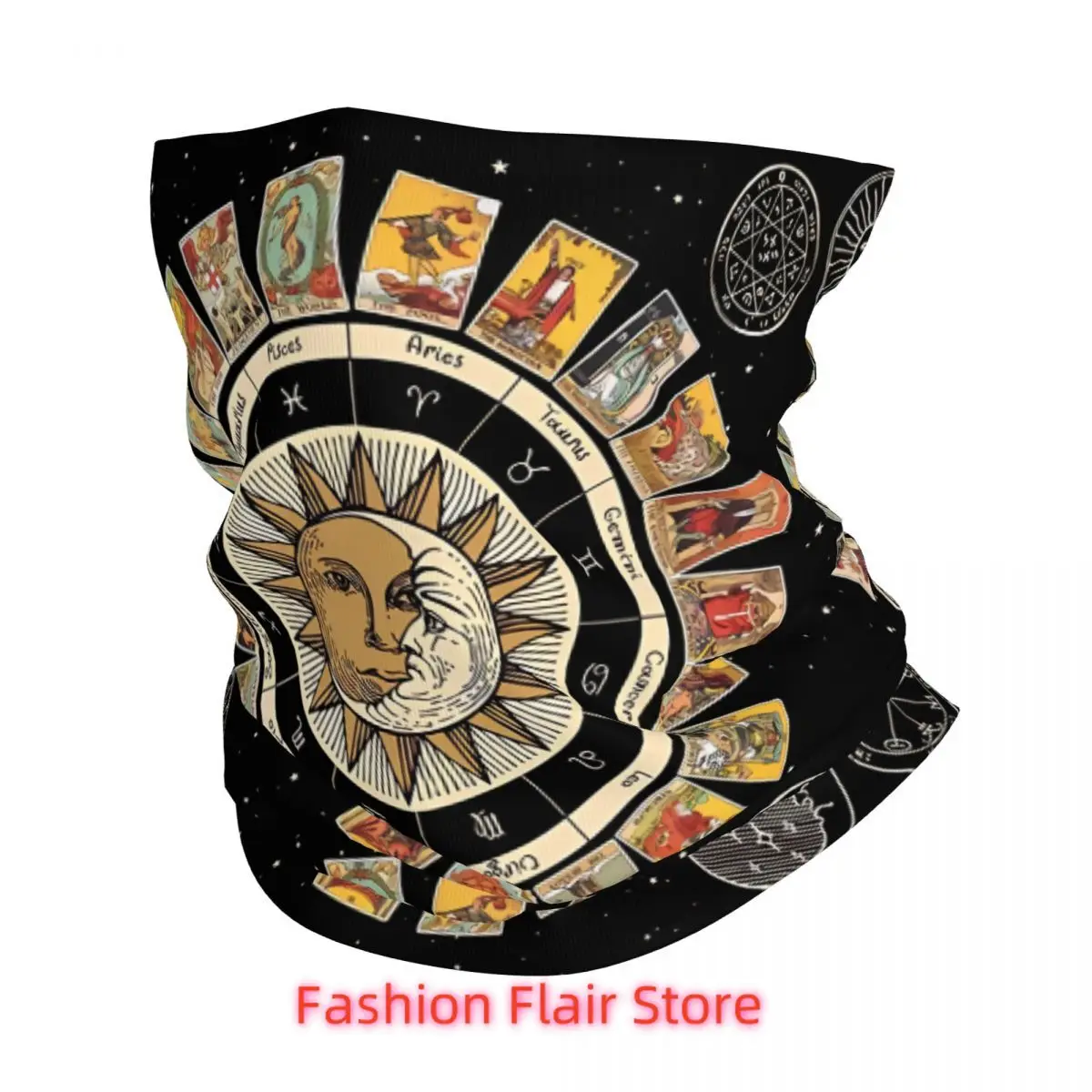 Tarot Star Chart Retro Tiara Pescoço Fino Homens Mulheres Caminhadas Tubo Cachecol Rosto