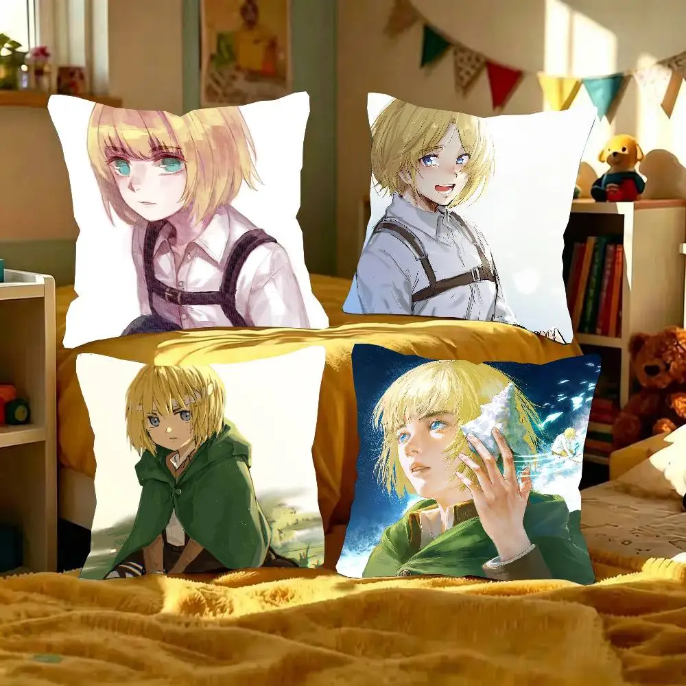 Armin Arlert Anime Attack On Titan Pillow Case Fashion Square Pillowcase Bedroom Sofa Room Ins Decoration Leisure
