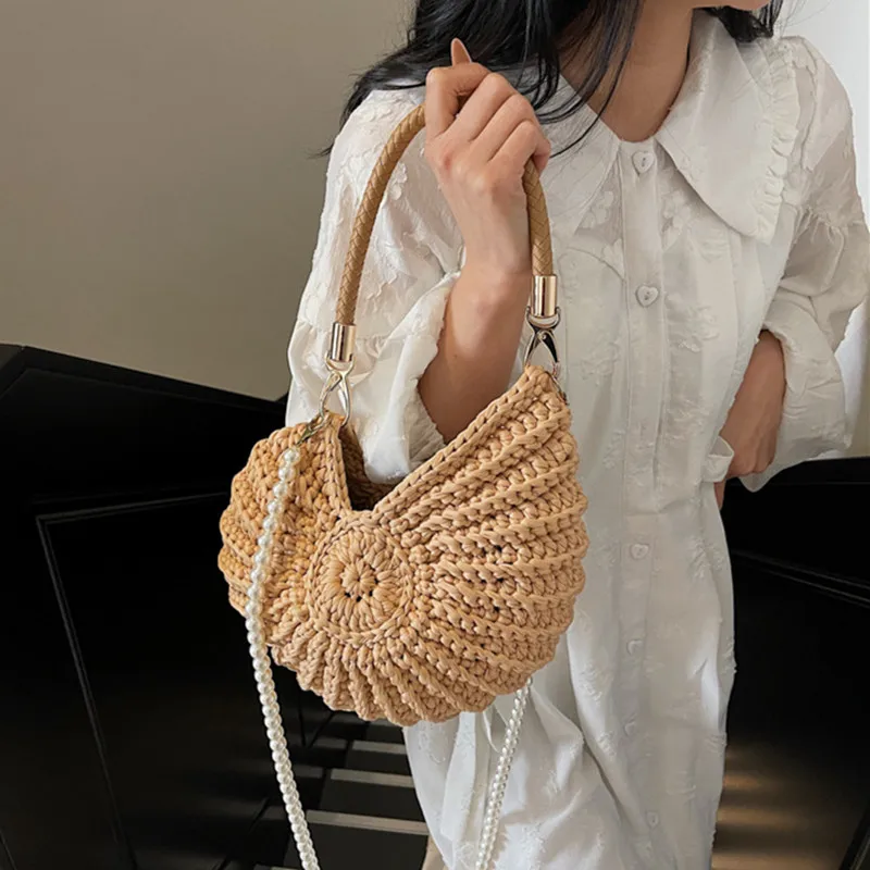 

Women's Bag Fashion Designer Luxury Bag Hand Woven Shell Crossbody Bags Tote Bag Vacation Handbag Women Beach Bag Shoulder Bag