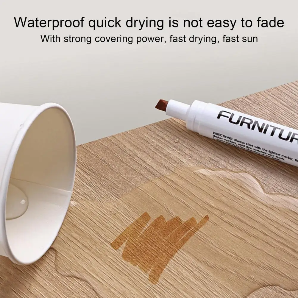 12 قطعة/المجموعة اللمس متابعة قلم تحديد 12 ألوان أثاث خشبي الطابق الجدول خزانة السرير بلاط خدش إصلاح التستر قلم جاف للرسم
