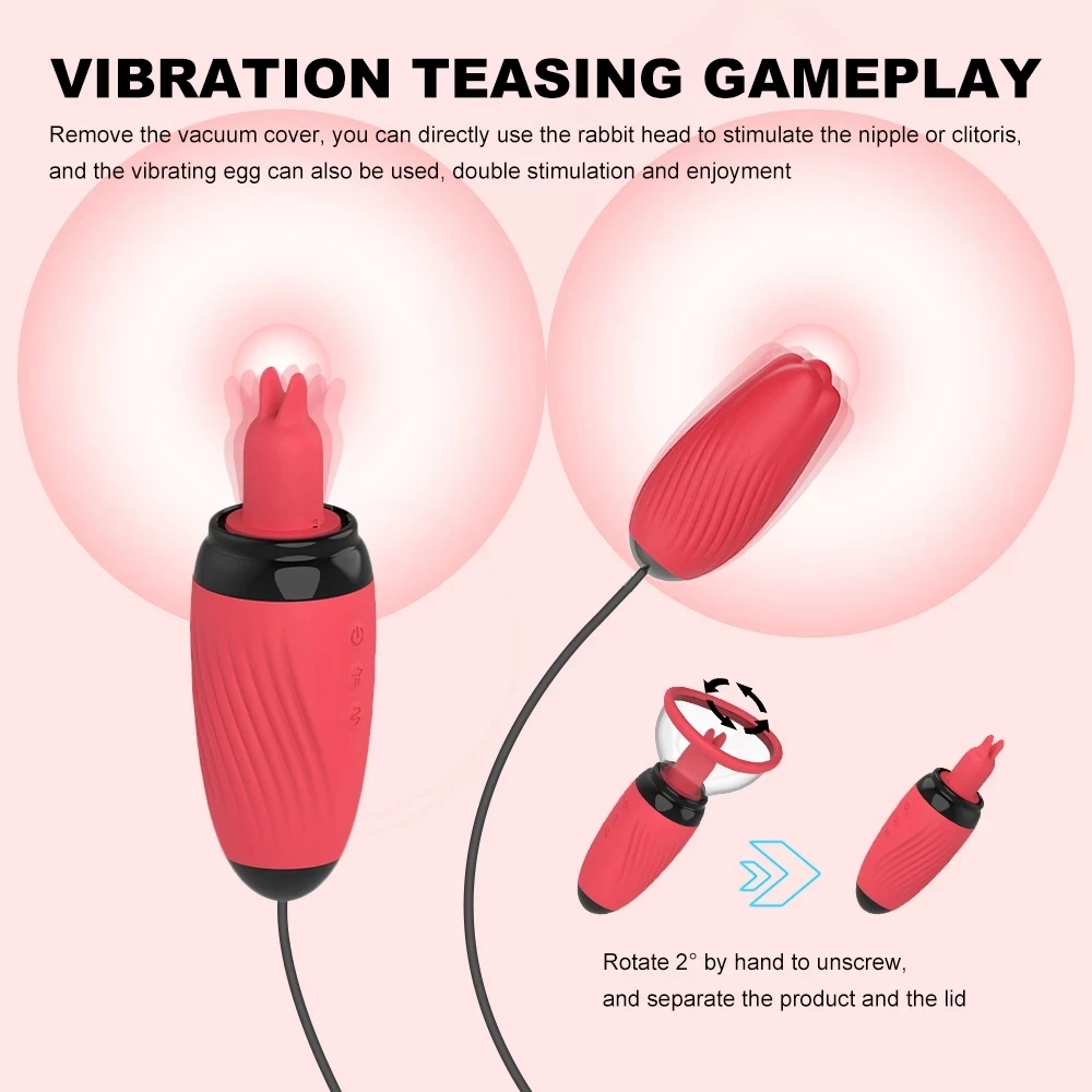 LICKLIP Clit Sucker Tongue Vibrator Nipples Vacuum Stimulator Orgasm Sex Toys Sucking for Women Female Masturbation