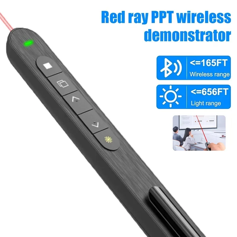 Portable PPT Clicker Wireless Presenter Remote Control Pen Presentation Click Pointer PPT Clicker For Classroom Office Teaching