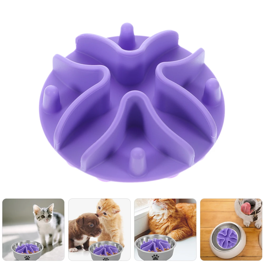 

Feeding Bowl Insert Food Safe Silicone Non-Deformed Pet Slow Feeder Easy Digestion Anti-Choking Nonslip With Glass