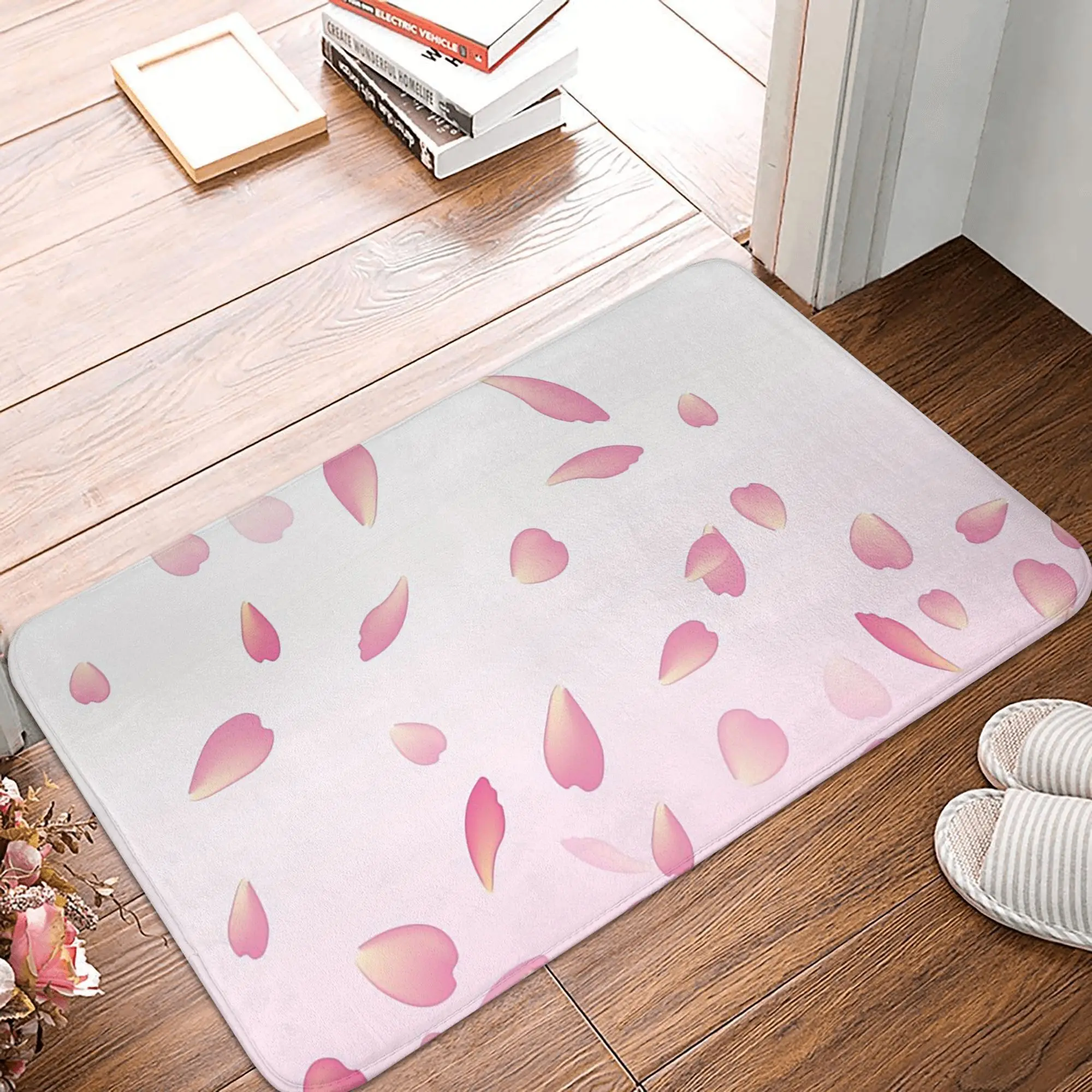 

Sakura Cherry Blossom Girlfriend Boyfriend Sakura Anti-slip Doormat Floor Ma for Kitchen Entrance Home Living room Footpad Mats