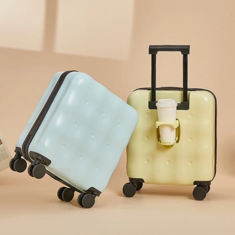 Petite Valise à Roulettes de 18/20 Pouces, Cabine à Fermeture Éclair, Grande Capacité, ABS + PC