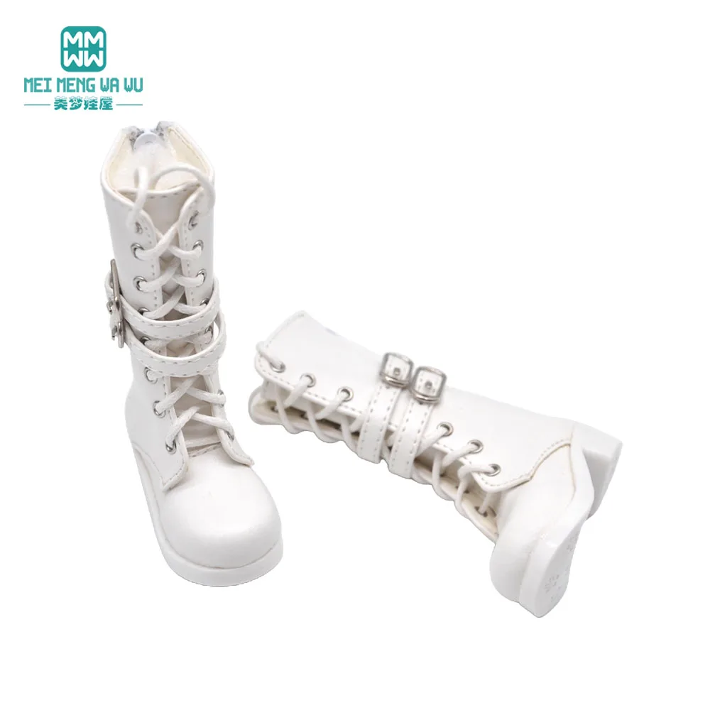 6.5cm toys doll shoes Knee-high boots, leather shoes Fits 1/4 BJD Doll MSD Doll