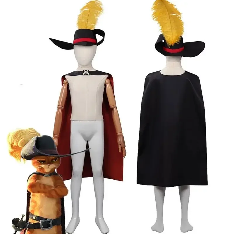 PXS in Boots disfraz de espada para niños, disfraz de gato, mono con capa y sombrero, traje de fantasía, traje con descuento para Halloween