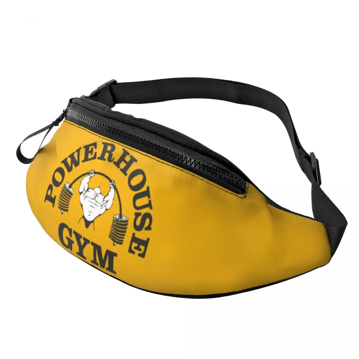 Fashion Fitness Powerhouse Gym Fanny Pack for Traveling Women Men Bodybuilders Powerlifter Crossbody Waist Bag Phone Money Pouch