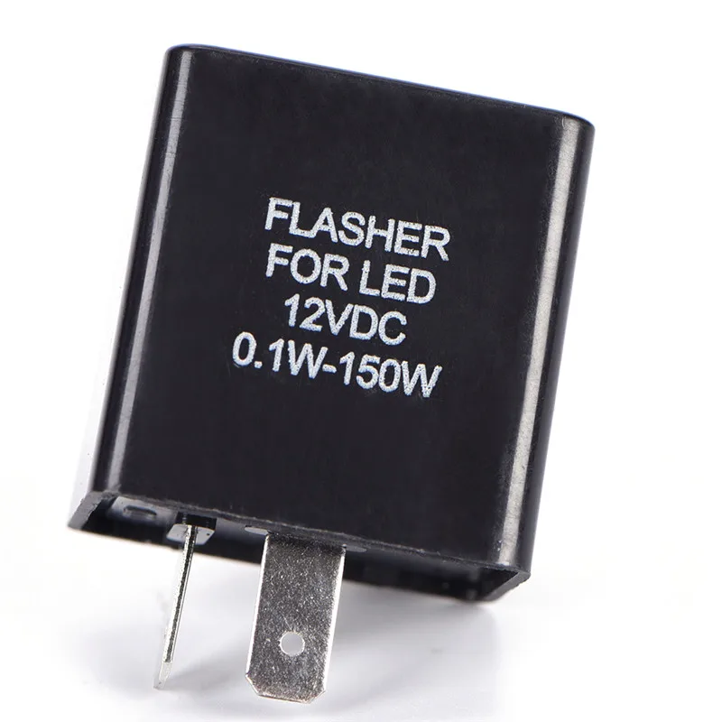 2 Pin LED Flasher Relay 12V Adjustable Frequency of Turn Signals Blinker Indicator Relays For Motorcycle Motorbike Accessories