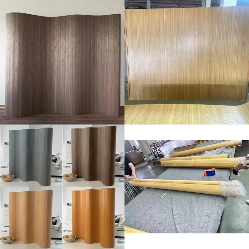 Wood Bamboo Room Divider Screen for Living Room Home Privacy Space Partition