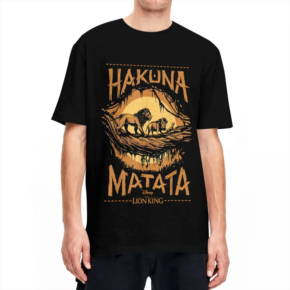 Men Women T-Shirts The Lion King Cotton Tee Shirt Short Sleeve Live Action Hakuna Matata Sunset T Shirts Round Neck Tops Summer