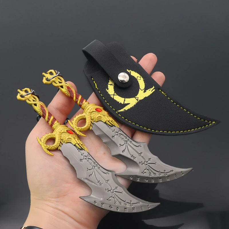 15 cm/5,9 Zoll God Of War 4 Messer Modell Samurai Requisiten Spiel Peripheriegeräte Die Klingen des Chaos Cosplay Lustige Geschenke Ornamente Spielzeug Sport