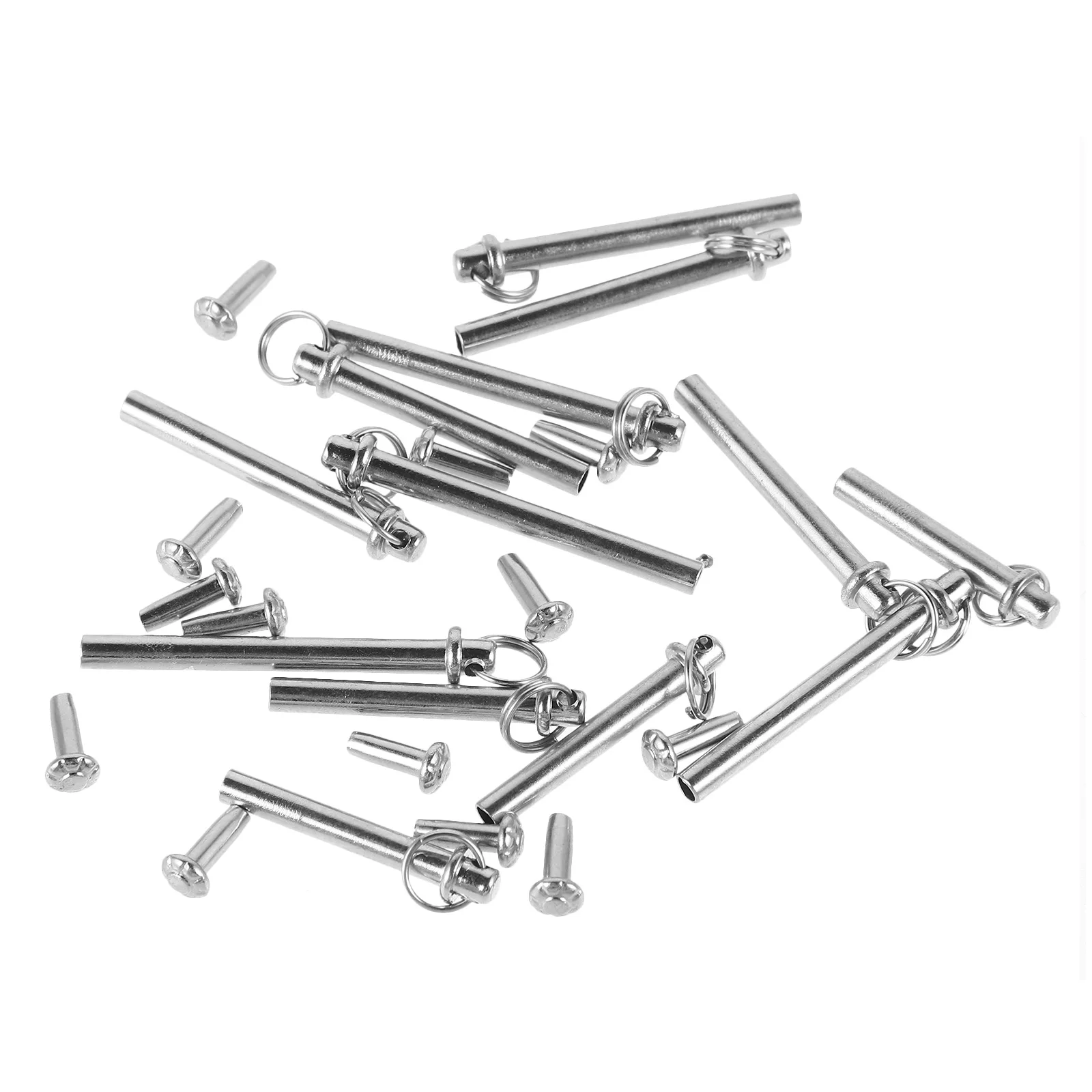 

13 set Nail Accessories Folding Replacement Kit Repair Parts Fastener Hardware Silver Reusable Nuts Steady Shaft Rivets