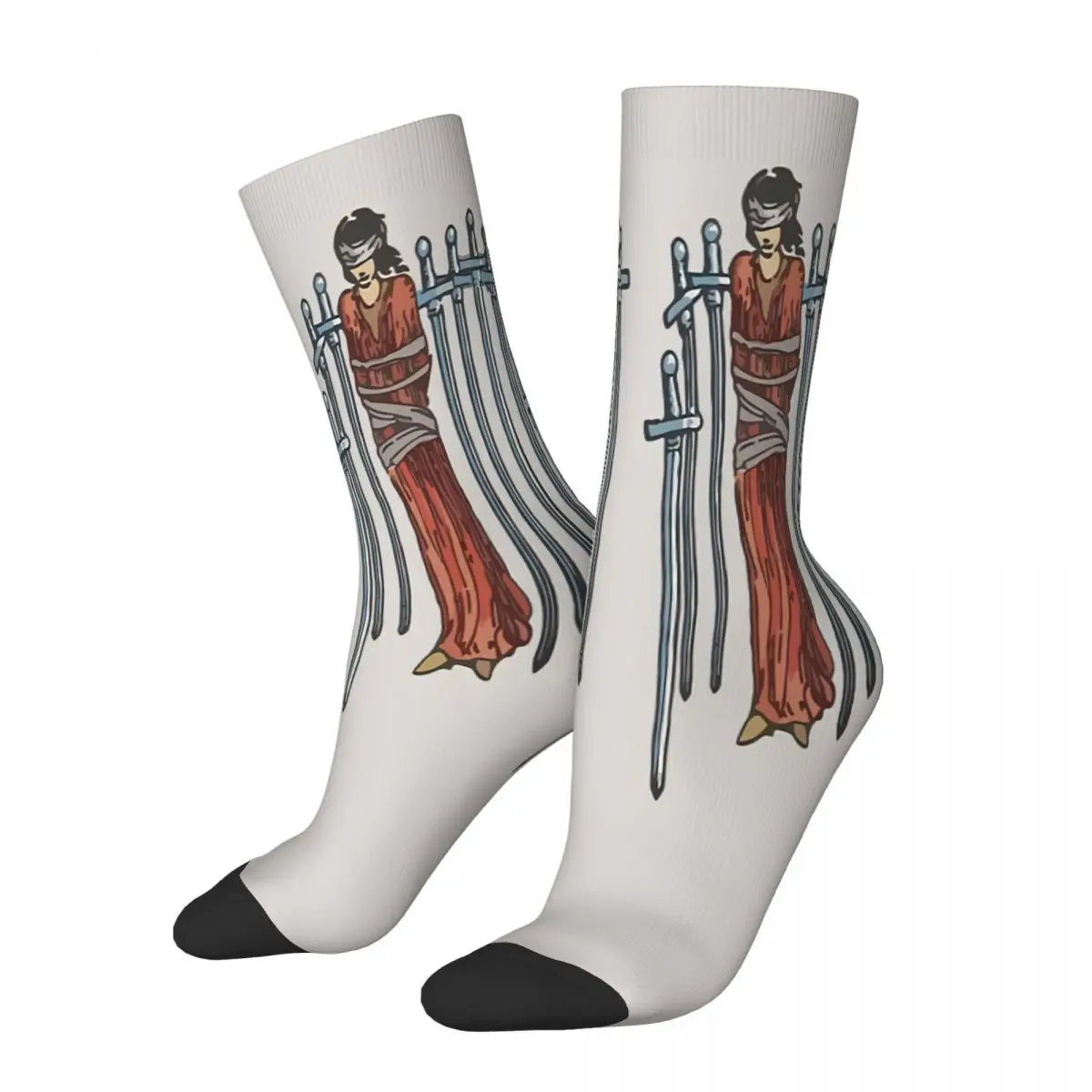 Eight Of Swords Tarot Socks Male Mens Women Autumn Stockings Printed