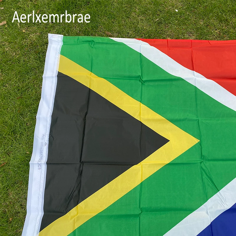 aerlxemrbrae  90X150 cm  South Africa National flag  polyester hanging   banner  For Decoration