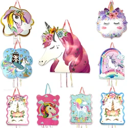 1 Stks/partij Gelukkige Verjaardag Eenhoorn Pinata Piñata Verjaardagsfeestje Deco Pinjat Evenement Feestdecoratie Meisjes Jongens Kinderen Verjaardag Piñata