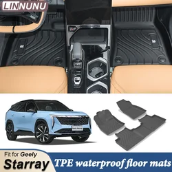 LINNUNU For Geely BoYue L Atlas II 2023 2024 Car Floor Mats TPE Carpet Foot Pad Interior Accessories Styling Decor Parts Starray