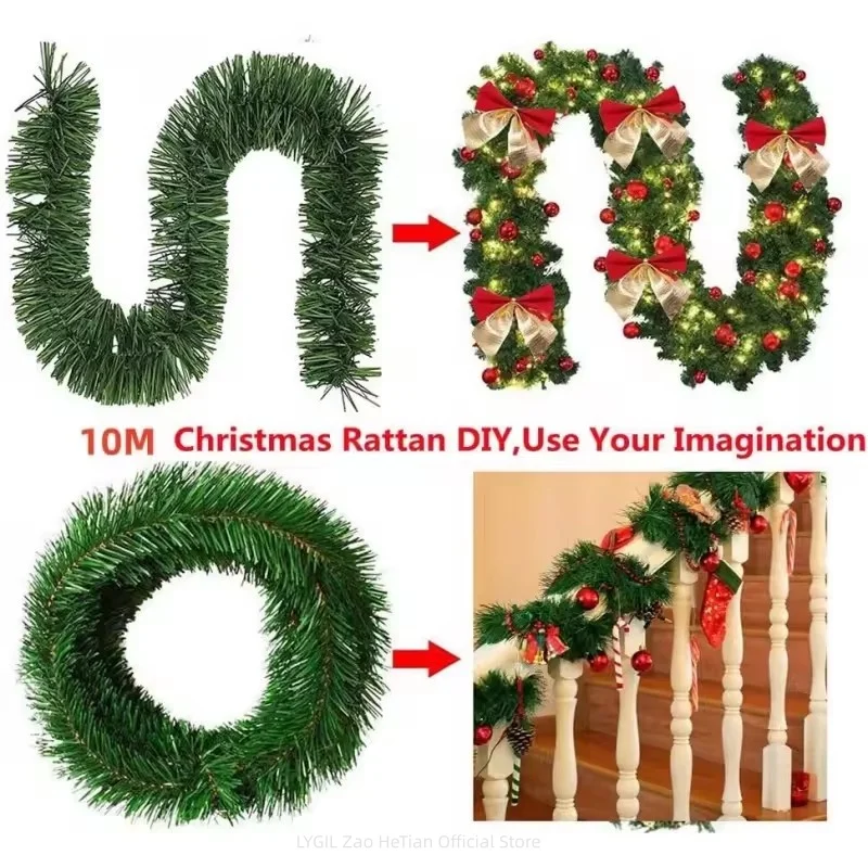 

Christmas Garland Decoration,Artificial Pine Garland Decor for Outdoor Indoor Green Greenery Fireplaces Holiday Party Decoration