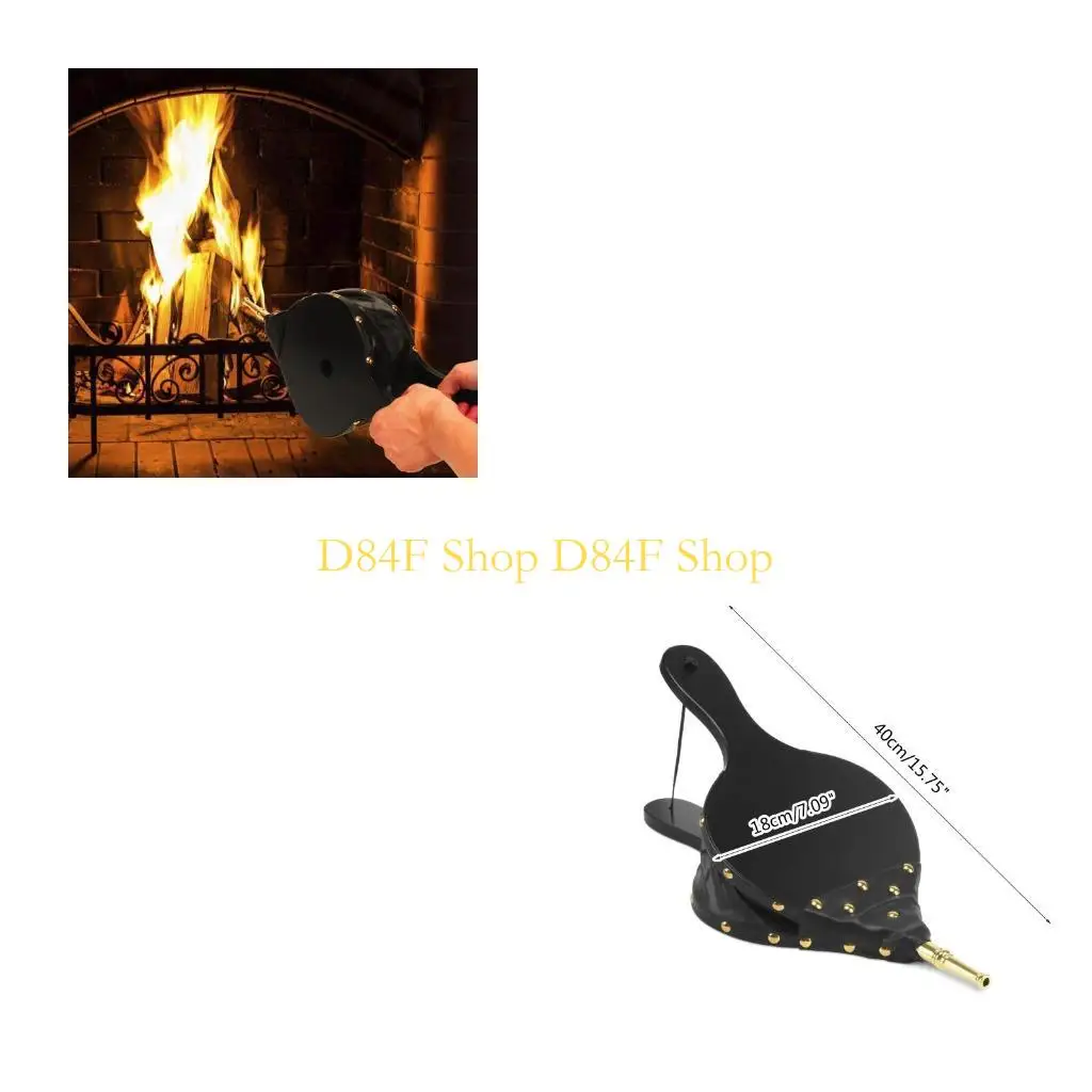 

D84F Practical Bellow Pit Air Blower Fireplace Bellows for Wood Stove