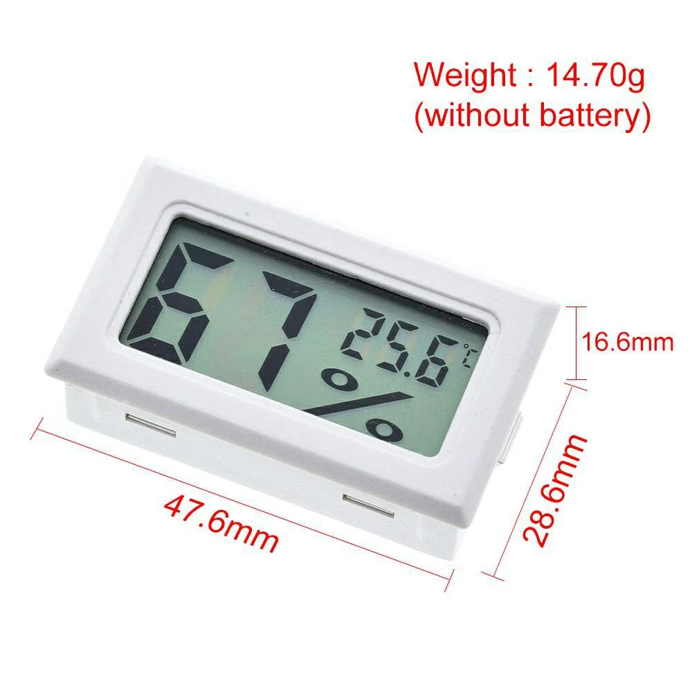 Digital Thermometer Hygrometer Mini LCD Humidity Meter Freezer Fridge Temperature for -50~70 Coolers Aquarium Chillers