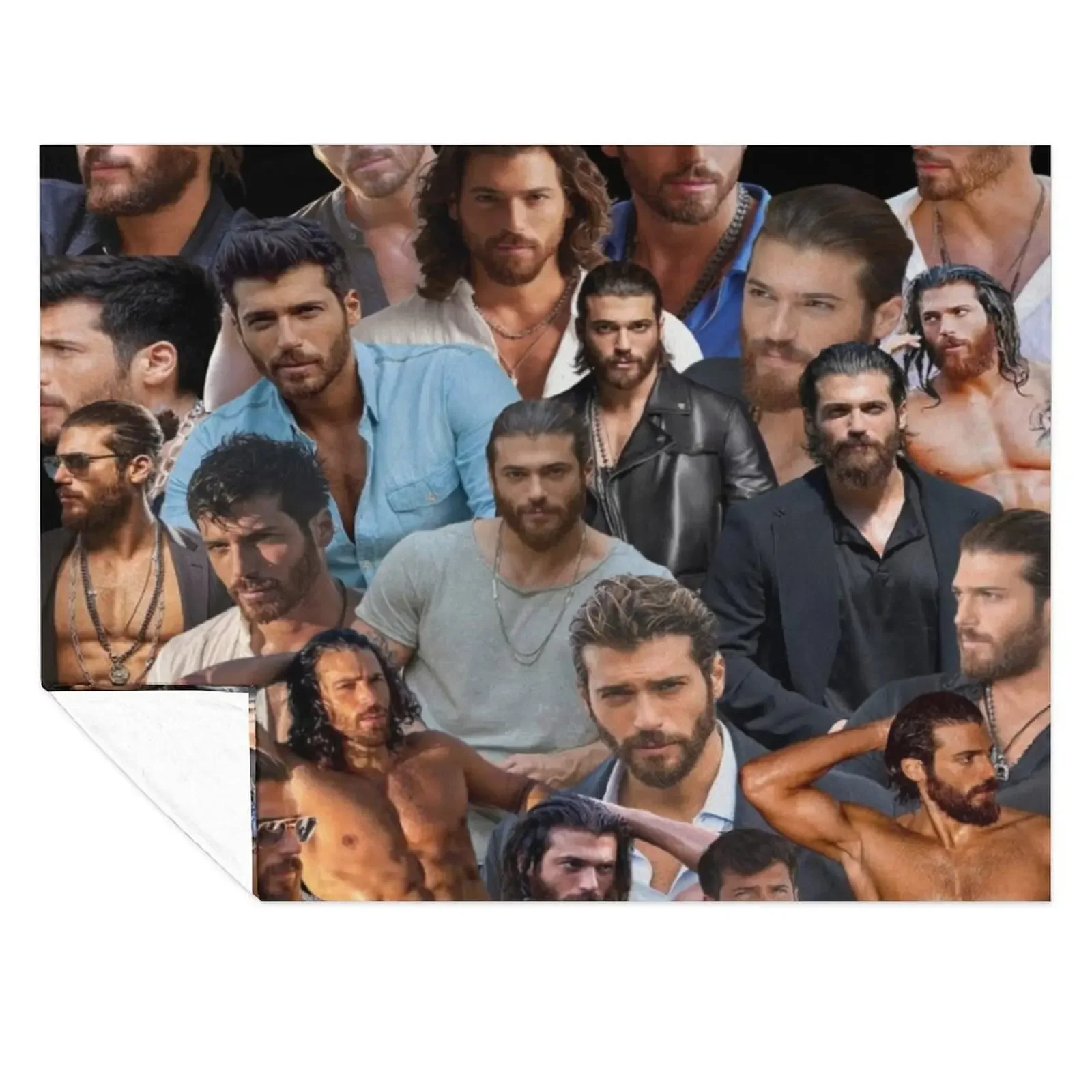 

Can Yaman photo collage Throw Blanket Quilt warm for winter Luxury Cute Blankets