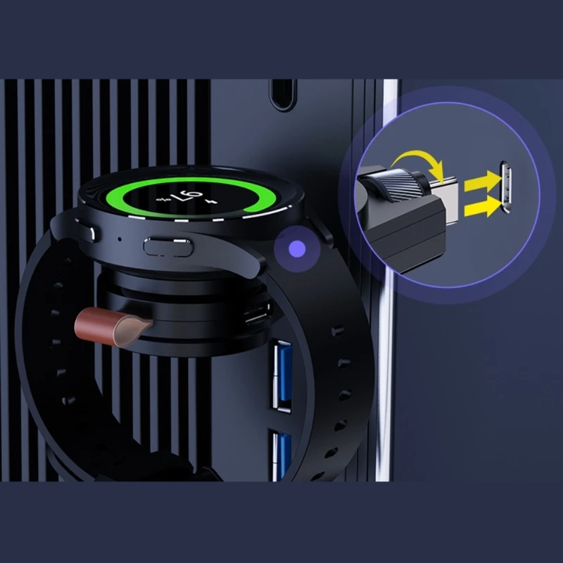 Портативное зарядное устройство USB для часов 6/5/Active 2/Watch4/3, беспроводное магнитное зарядное устройство для быстрой