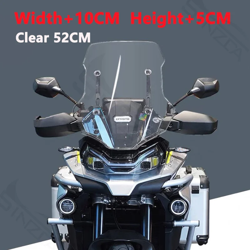 Scherm 52 CM/57 CM Hoge Kwaliteit Voor CFMOTO 800 MT 800MT MT800 Motorfiets Voorruit Windgeleiders Voorruit grijs