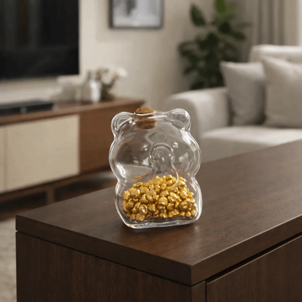 Animal Money Bank Cartoon Piggy Money Bank Visible Cute Pig Shape Piggy Bank Transparent Freestanding Pig Ornament Adults