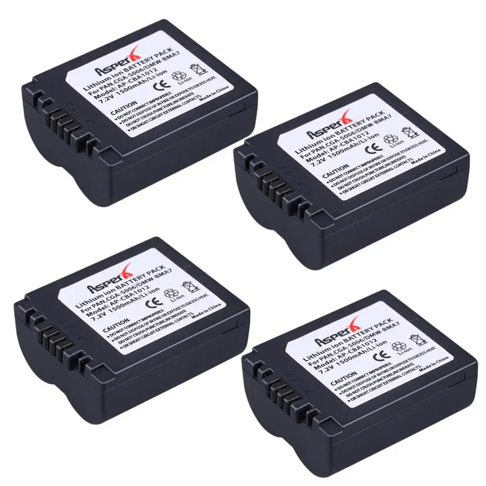 

4Pc CGA-S006 CGR CGA S006E S006 S006A DMW-BMA7 DMW BMA7 Bateria Battery for Panasonic DMC FZ7 FZ8 FZ18 FZ28 FZ30 FZ35 FZ38 FZ50