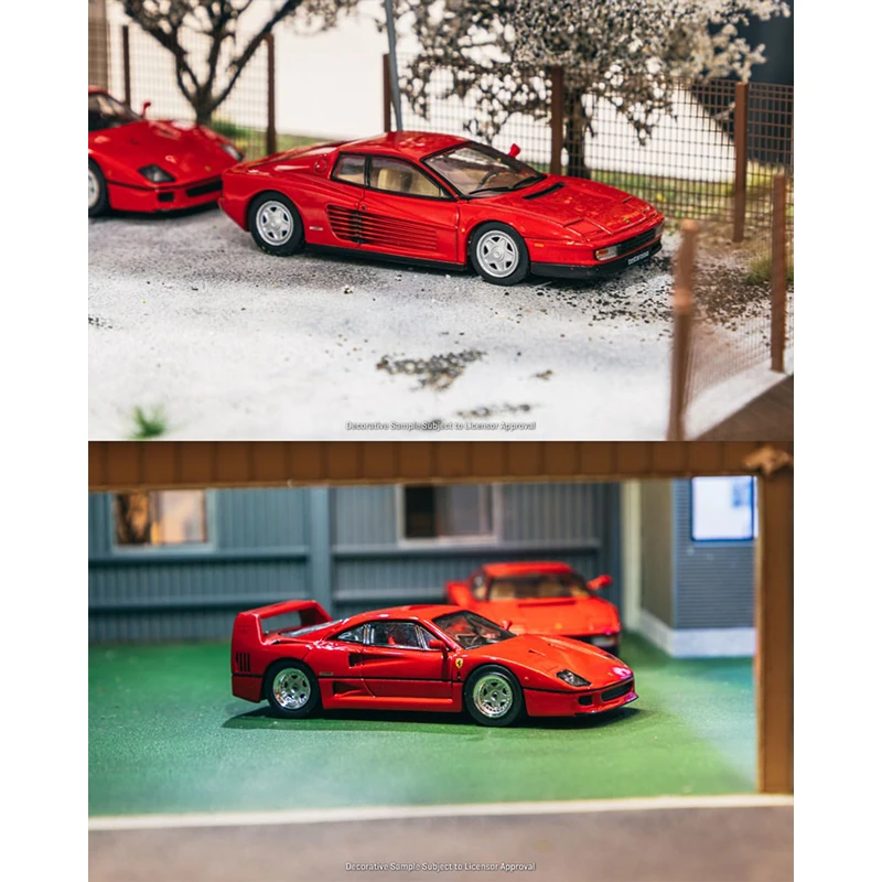 PreSale TW 1:64 FERRARI TESTAROSSA 1984 F40 1987 Magazine Limited In Books Diecast Car Model Collection Toys Tarmac Works
