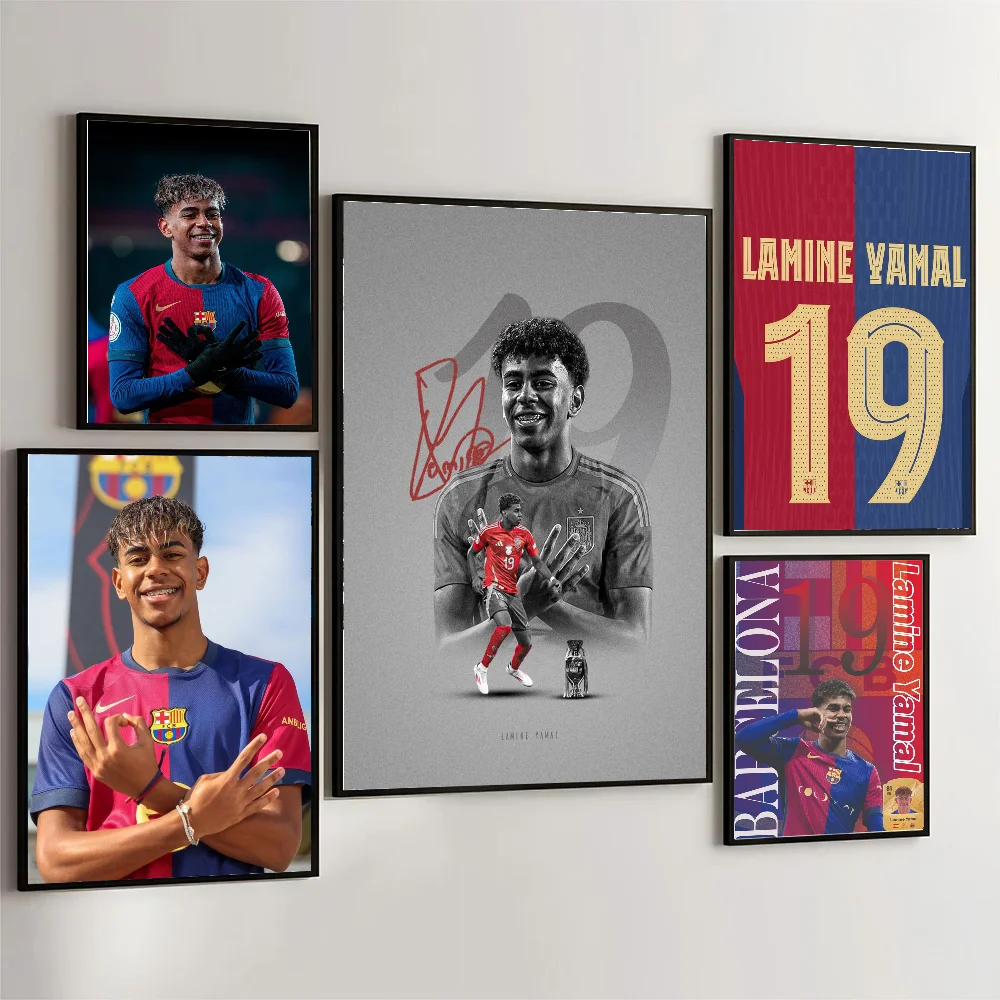 لامين لاعب كرة القدم Y-Yamals 19 ملصق HD ملصقات غرفة المنزل مقهى ديكور الفن طلاء جدران صورة #3