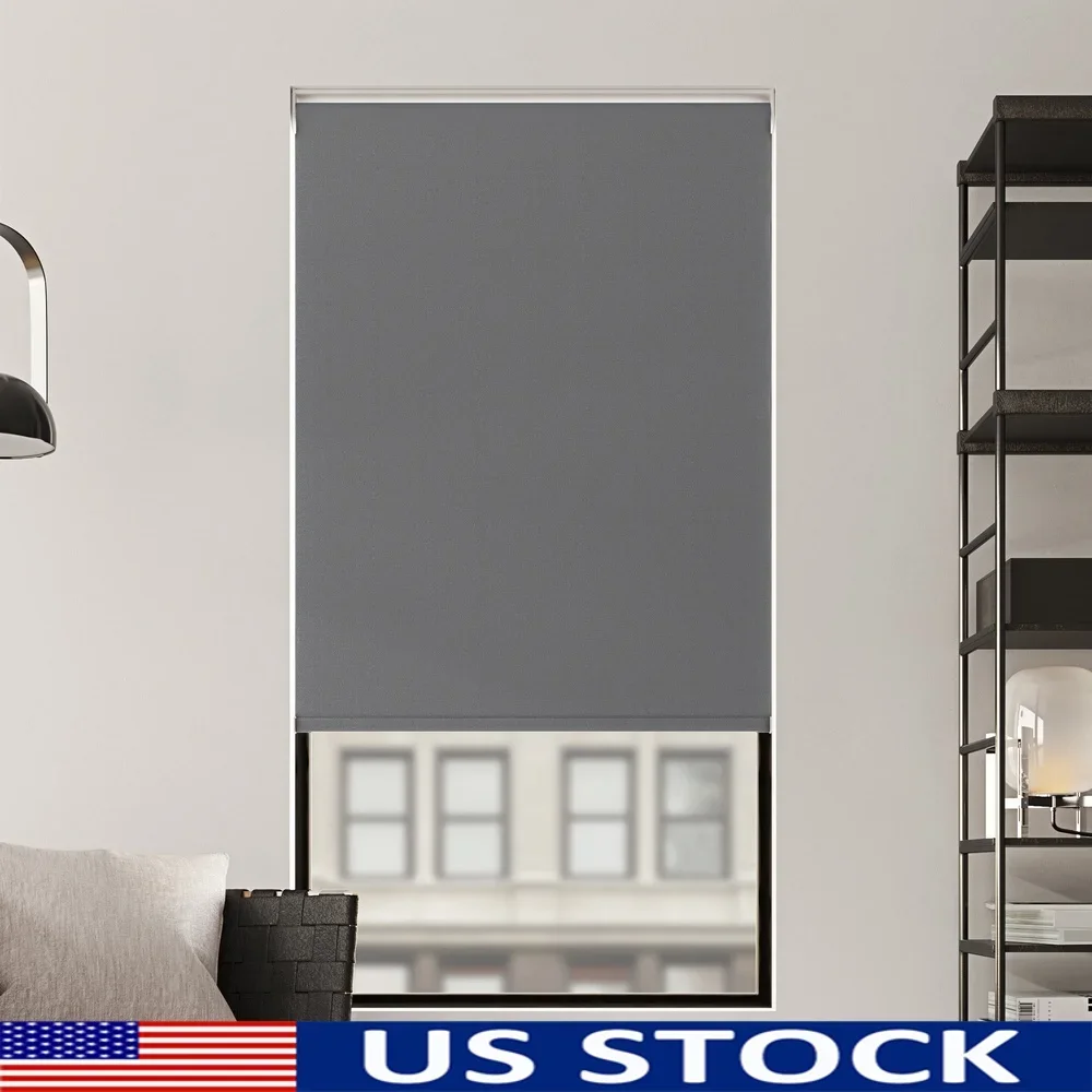 

100% Blackout Cordless Roller Shade Noise Reduction Energy Efficient Thermal Insulating Easy Install Best Kids 48x72 Inch