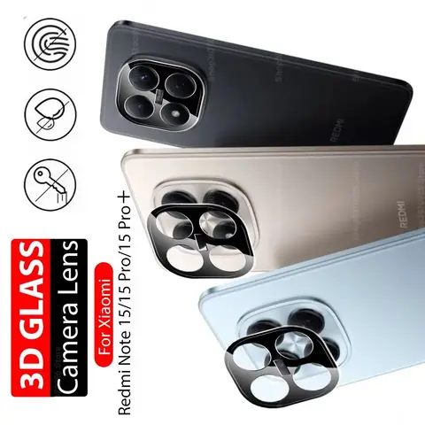 Защитная крышка для объектива (1-3 шт.) черного цвета для Redmi Note 15/15 Pro/15 Pro+ 5G, Note15, 15pro, 3D Enhanced Display
