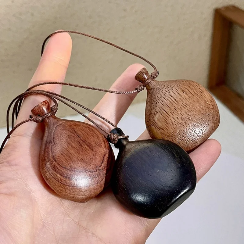 Neu Modische und Exquisite Hand gefertigte Vintage Holz Hüft flasche Anhänger Pullover Kette für