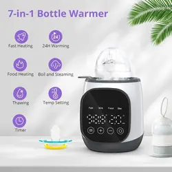 Fast Baby Bottle Warmer, 7-in-1 Bottle Warmer for Breastmilk and Formula, Food Jars, Breastmilk Bags, Fast Heating & Defrosting