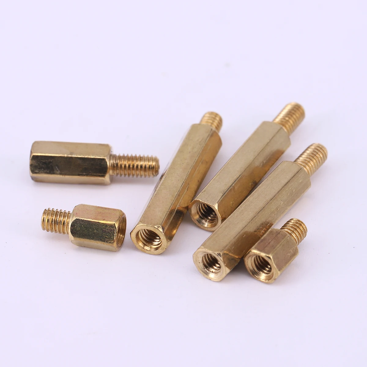 50PCS/20PCS Hex Brass Standoff Spacer Screw M3 Thread Length 3/4/5/6 mm Hexagon Stud PCB Computer Male to Female Standoff Space