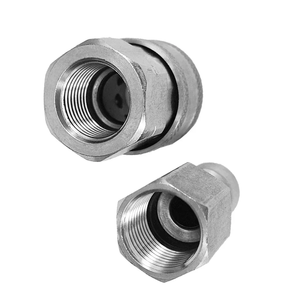 

Stainless Steel Pressure Washer Adapter Set NPT 3/8in Female +Male Quick Connect Quick Connect 2020 New Arrival