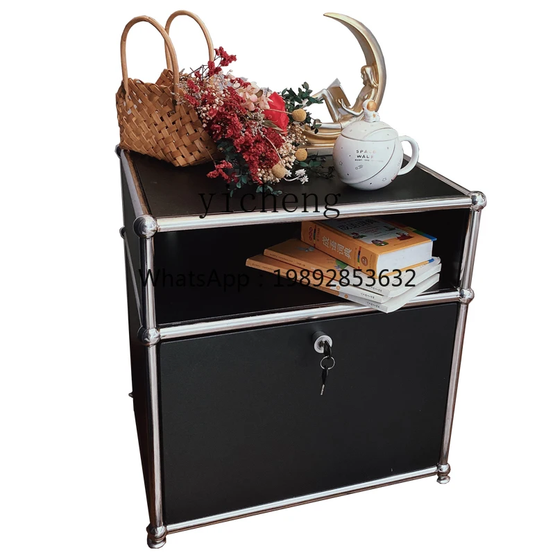 ZZXL Module Combination Cabinet Minimalist Bedside Table Side Cabinet Decorative Storage Cabinet