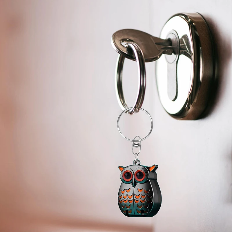 البومة مسمار شكل طوي المقص المنزلية مفتاح سلسلة صغيرة قابلة للطي مسمار المقص مجموعة واحدة مع حقيبة سلسلة مفاتيح معلقة الديكور #1