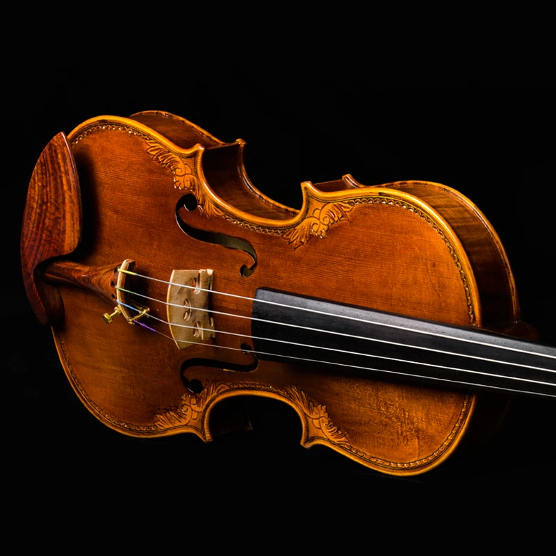 CHRISTINA Hand-carved Violin S200C2 High-quality European Spruce Flame Maple Rosewood Fittings Available in 4/4-1/4 Sizes