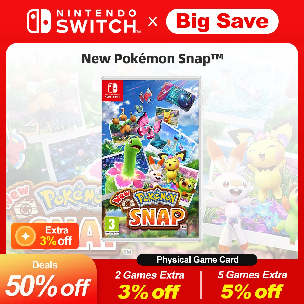 New Pokemon Snap Nintendo Switch Game Deals 100% Official Original Physical Game Card Simulation Genre for Switch OLED Lite