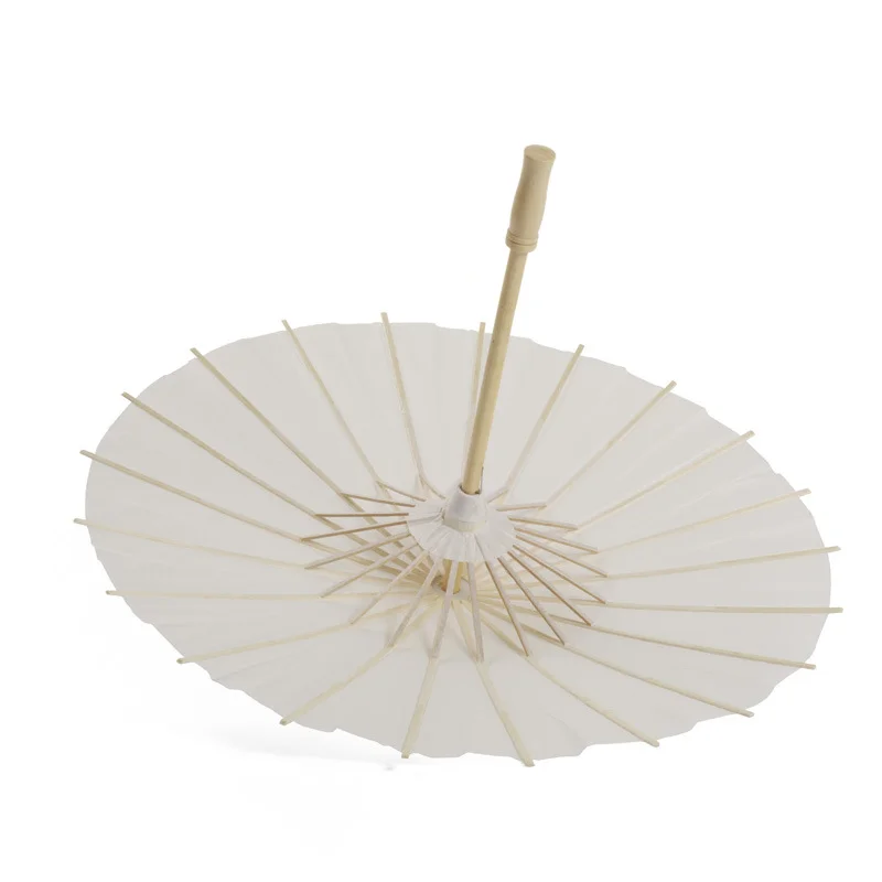 Parapluies blancs en papier huilé faits à la main, accessoires de danse de mariage, parapluie en dentelle pour patients, parasol