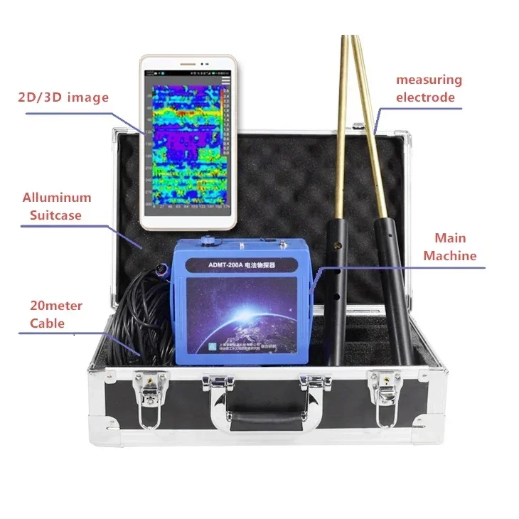 3D Metal Gold Detector Touch Screen High Depth Ground Metal Detector Industrial Mineral Detector