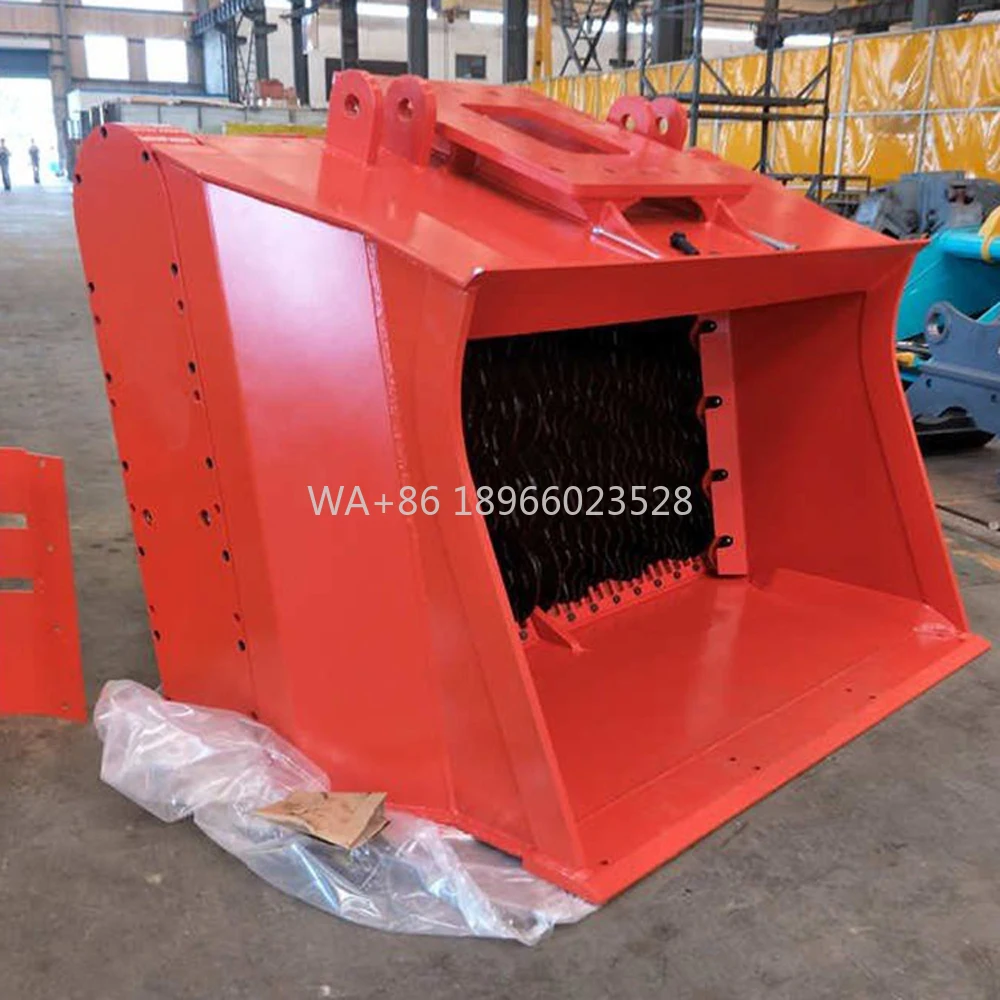 

Excavator Attachment Of Excavator Crusher Bucket, Rock Crush Bucket