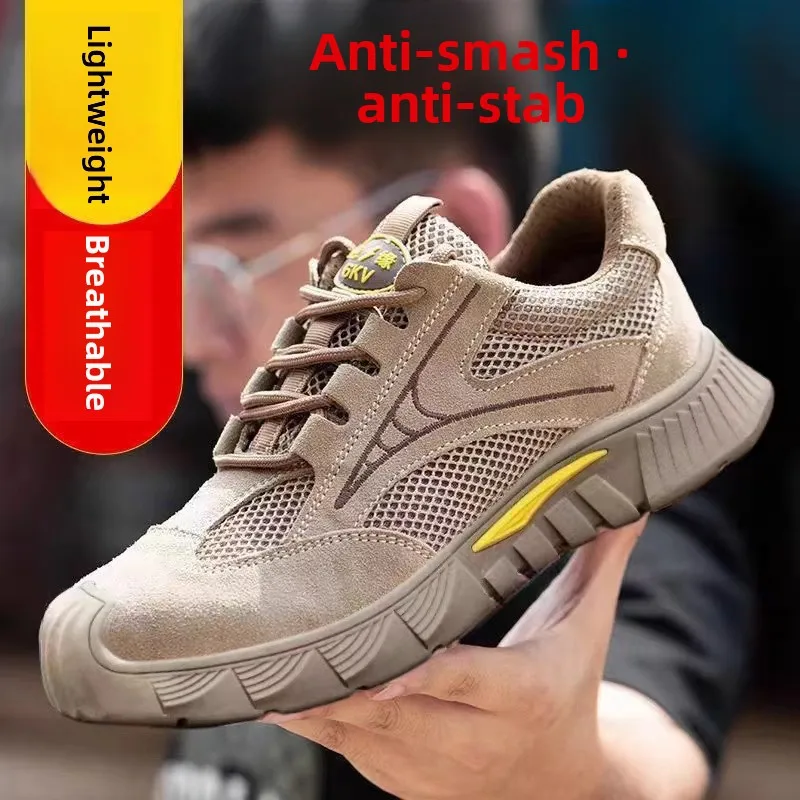 

Labor Insurance Shoes Summer Breathable Anti-smashing Anti-piercing Anti scalding Insulation Lightweight Solid Bottom